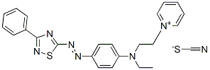 1-[2-[ethyl[4-[(3-phenyl-1,2,4-thiadiazol-5-yl)azo]phenyl]amino]ethyl]pyridinium thiocyanate Structure
