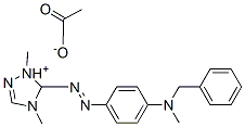 1,4-dimethyl-5-[[4-[methylbenzylamino]phenyl]azo]-1H-1,2,4-triazolium acetate 구조식 이미지