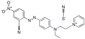 1-[2-[[4-[(2-cyano-4-nitrophenyl)azo]phenyl]ethylamino]ethyl]pyridinium thiocyanate Structure