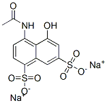 4-acetamido-5-hydroxynaphthalene-1,7-disulphonic acid, sodium salt Structure