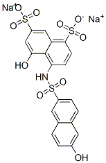 5-hydroxy-4-[[(6-hydroxy-2-naphthyl)sulphonyl]amino]naphthalene-1,7-disulphonic acid, sodium salt Structure