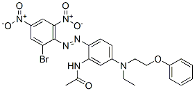 N-[2-[(2-bromo-4,6-dinitrophenyl)azo]-5-[ethyl(2-phenoxyethyl)amino]phenyl]acetamide  Structure