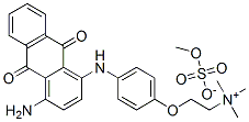 [2-[4-[(4-amino-9,10-dihydro-9,10-dioxo-1-anthryl)amino]phenoxy]ethyl]trimethylammonium methyl sulphate  Structure