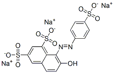 트리소듐7-하이드록시-8-[(4-설포나토페닐)아조]나프탈렌-1,3-디설포네이트 구조식 이미지