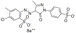 2-chloro-5-[[4,5-dihydro-3-methyl-5-oxo-1-(4-sulphophenyl)-1H-pyrazol-4-yl]azo]toluene-4-sulphonic acid, barium salt 구조식 이미지