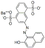 3-[(2-hydroxy-1-naphthyl)azo]naphthalene-1,5-disulphonic acid, barium salt Structure