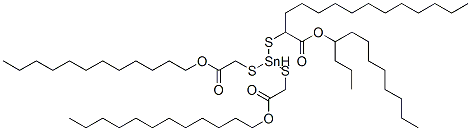 dodecyl 4-dodecyl-4-[[2-(dodecyloxy)-2-oxoethyl]thio]-7-oxo-8-oxa-3,5-dithia-4-stannaicosanoate  Structure