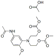 7-(5-acetamido-2-methoxyphenyl)-10-(methoxycarbonyl)-3-oxo-2,4,10-trioxa-7-azadecane monoacetate 구조식 이미지