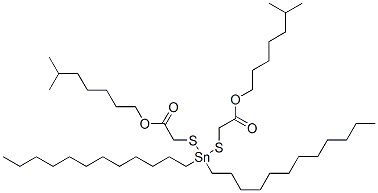 diisooctyl 2,2'-[(didodecylstannylene)bis(thio)]diacetate Structure