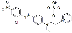 1-[2-[[4-[(2-chloro-4-nitrophenyl)azo]phenyl]ethylamino]ethyl]pyridinium hydrogen sulphate Structure