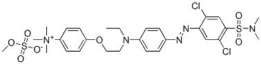 4-[2-[[4-[[2,5-dichloro-4-[(dimethylamino)sulphonyl]phenyl]azo]phenyl]ethylamino]ethoxy]-N,N,N-trimethylanilinium methyl sulphate 구조식 이미지