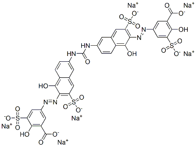 hexasodium 3,3'-[carbonylbis[imino(1-hydroxy-3-sulphonatonaphthalene-6,2-diyl)azo]]bis[6-hydroxy-5-sulphonatobenzoate] Structure