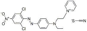 1-[2-[[4-[(2,6-dichloro-4-nitrophenyl)azo]phenyl]ethylamino]ethyl]pyridinium thiocyanate Structure