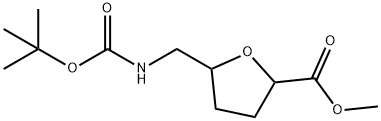 Methyl 5-[(tert-butoxycarbonylamino)methyl]tetrahydrofuran-2-carboxylate Structure