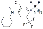 5-chloro-4-(cyclohexylmethylamino)-2-(trifluoromethyl)benzenediazonium tetrafluoroborate 구조식 이미지