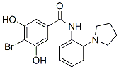 4-브로모-3,5-디히드록시-N-[2-(1-피롤리디닐)페닐]벤즈아미드 구조식 이미지