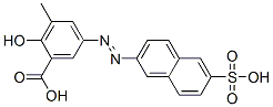 3-메틸-5-[(6-설포-2-나프틸)아조]살리실산 구조식 이미지