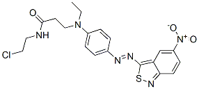 N-(2-chloroethyl)-3-[ethyl[4-[(5-nitro-2,1-benzisothiazol-3-yl)azo]phenyl]amino]propionamide 구조식 이미지