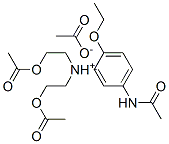 (5-acetamido-2-ethoxyphenyl)bis(2-acetoxyethyl)ammonium acetate Structure