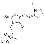 potassium 5-[(1-ethylpyrrolidin-2-ylidene)ethylidene]-4-oxo-2-thioxothiazolidin-3-ethanesulphonate 구조식 이미지