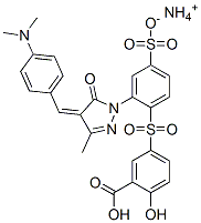 ammonium hydrogen 5-[[2-[4-[[4-(dimethylamino)phenyl]methylene]-4,5-dihydro-3-methyl-5-oxo-1H-pyrazol-1-yl]-4-sulphonatophenyl]sulphonyl]salicylate 구조식 이미지
