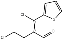 4-클로로-2-(클로로-2-티에닐메틸렌)부티르알데히드 구조식 이미지