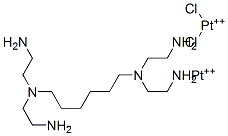 디클로로(N,N,N',N'-테트라키스(2-아미노에틸)-1,6-헥사메틸렌디아민디백금(II)) 구조식 이미지