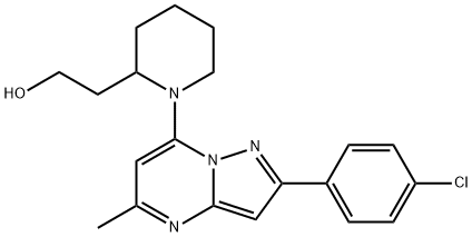 2-(1-(2-(4-chlorophenyl)-5-Methylpyrazolo[1,5-a]pyriMidin-7-yl)piperidin-2-yl)ethanol 구조식 이미지