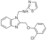 Benzimidazole, 2-((o-chlorophenoxy)methyl)-1-((2-thiazolylamino)methyl )- 구조식 이미지