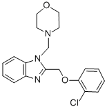 1H-Benzimidazole, 2-((2-chlorophenoxy)methyl)-1-(4-morpholinylmethyl)- 구조식 이미지