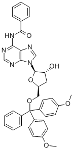 N6-BENZOYL-5'-O-(DIMETHOXYTRITYL)-3'-DEOXYADENOSINE 구조식 이미지
