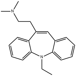 10-[2-(Dimethylamino)ethyl]-5-ethyl-5H-dibenz[b,f]azepine 구조식 이미지