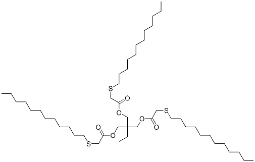 2-[[[(dodecylthio)acetyl]oxy]methyl]-2-ethyl-1,3-propanediyl bis[(dodecylthio)acetate]  Structure