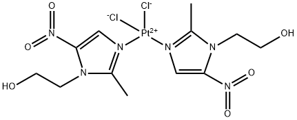 dichlorobis(2-methyl-5-nitro-1H-imidazole-1-ethanol-N3)platinum 구조식 이미지