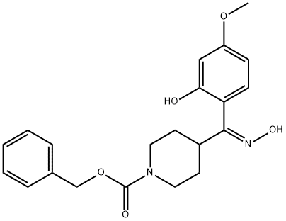 (Z)-2-(5-Methoxy)phenol 4-(N-Benzyloxycarbonyl)piperidinyl-methanone Oxime 구조식 이미지