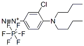 3-chloro-4-(dibutylamino)benzenediazonium hexafluorophosphate(1-)  Structure