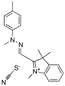 1,3,3-trimethyl-2-[[methyl(p-tolyl)hydrazono]methyl]-3H-indolium thiocyanate Structure