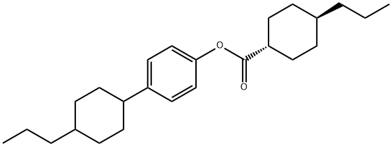 4-(TRANS-4-프로필사이클로헥실)-페닐TRANS-4-프로필사이클로헥산카복실레이트 구조식 이미지