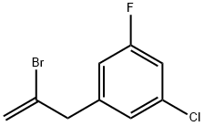 2-BROMO-3-(3-CHLORO-5-FLUOROPHENYL)-1-PROPENE 구조식 이미지