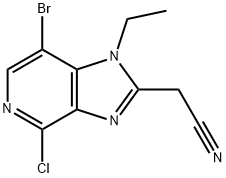 1H-Imidazo[4,5-c]pyridine-2-acetonitrile, 7-bromo-4-chloro-1-ethyl- Structure