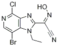 (E)-7-broMo-4-chloro-1-ethyl-N-hydroxy-1H-iMidazo[4,5-c]pyridine-2-carbiMidoyl cyanide Structure