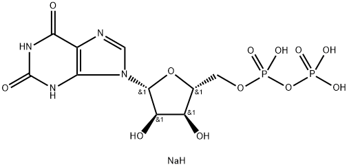 Xanthosine 5'-(trihydrogen diphosphate), trisodium salt 구조식 이미지