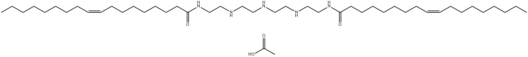 N,N'-[iminobis(ethyleneiminoethylene)]bis(stearamide) monoacetate 구조식 이미지