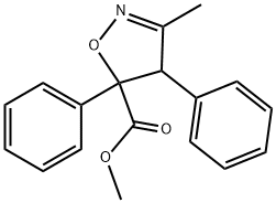 5-이속사졸카르복실산,4,5-디히드로-3-메틸-4,5-디페닐-,메틸에스테르 구조식 이미지