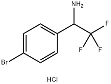 1-(4-브로모-페닐)-2,2,2-트리플루오로-에틸아민염화물 구조식 이미지