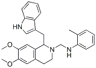 1,2,3,4-Tetrahydro-6,7-dimethoxy-1-[(1H-indol-3-yl)methyl]-2-[(o-toluidino)methyl]isoquinoline Structure