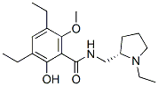 3,5-Diethyl-N-[[(2S)-1-ethylpyrrolidin-2-yl]methyl]-2-hydroxy-6-methoxybenzamide 구조식 이미지