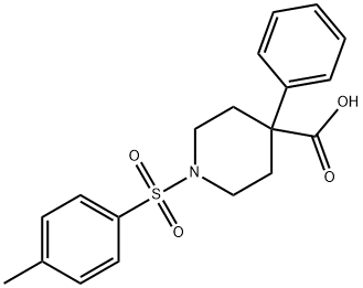 4-페닐-1-(p-톨릴술포닐)피페리딘-4-카르복실산 구조식 이미지