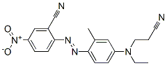 2-[[4-[(2-cyanoethyl)ethylamino]-o-tolyl]azo]-5-nitrobenzonitrile Structure