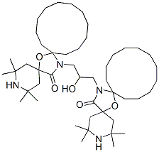 20,20'-(2-hydroxypropane-1,3-diyl)bis[2,2,4,4-tetramethyl-7-oxa-3,20-diazadispiro[5.1.11.2]henicosan-21-one] Structure